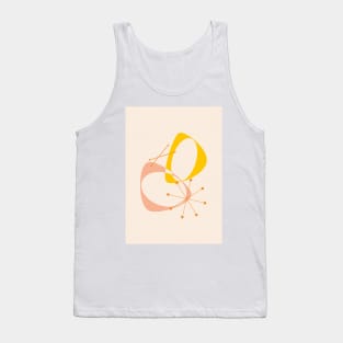 Mid Century Modern Abstract in Yellow, Peach and Orange Tank Top